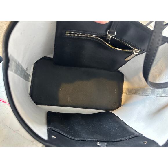 Michael Kors checkerboard small jet set travel tote handbag leather - Picture 7 of 11